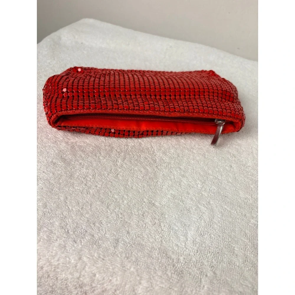 Sparkly Red Mesh‎ Evening Clutch Purse Bag Evening Party